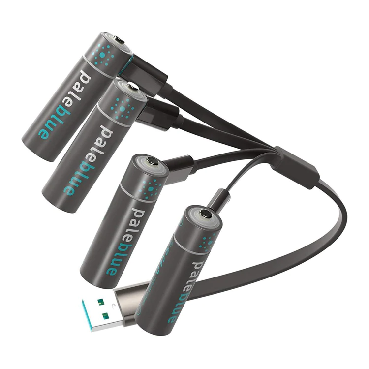 4 x Piles AA Rechargeable via USB Type-C Lithium-Ion Liban