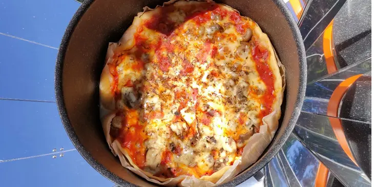 Recette solaire - Pizza aux champignons