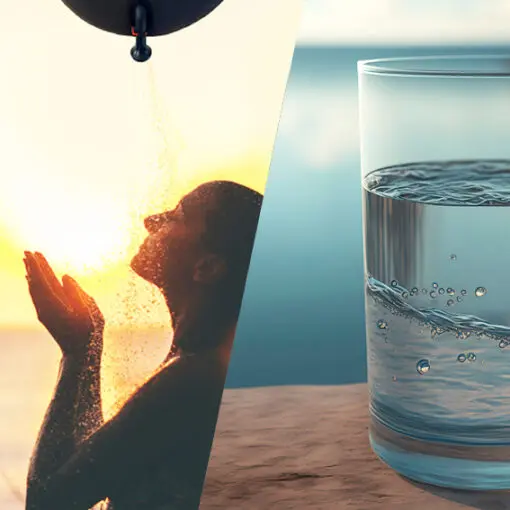 Sunwater Solar-Dusche Visuell Dusche und Wasser