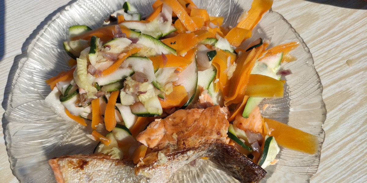 Recette de pavés de saumon aux légumes