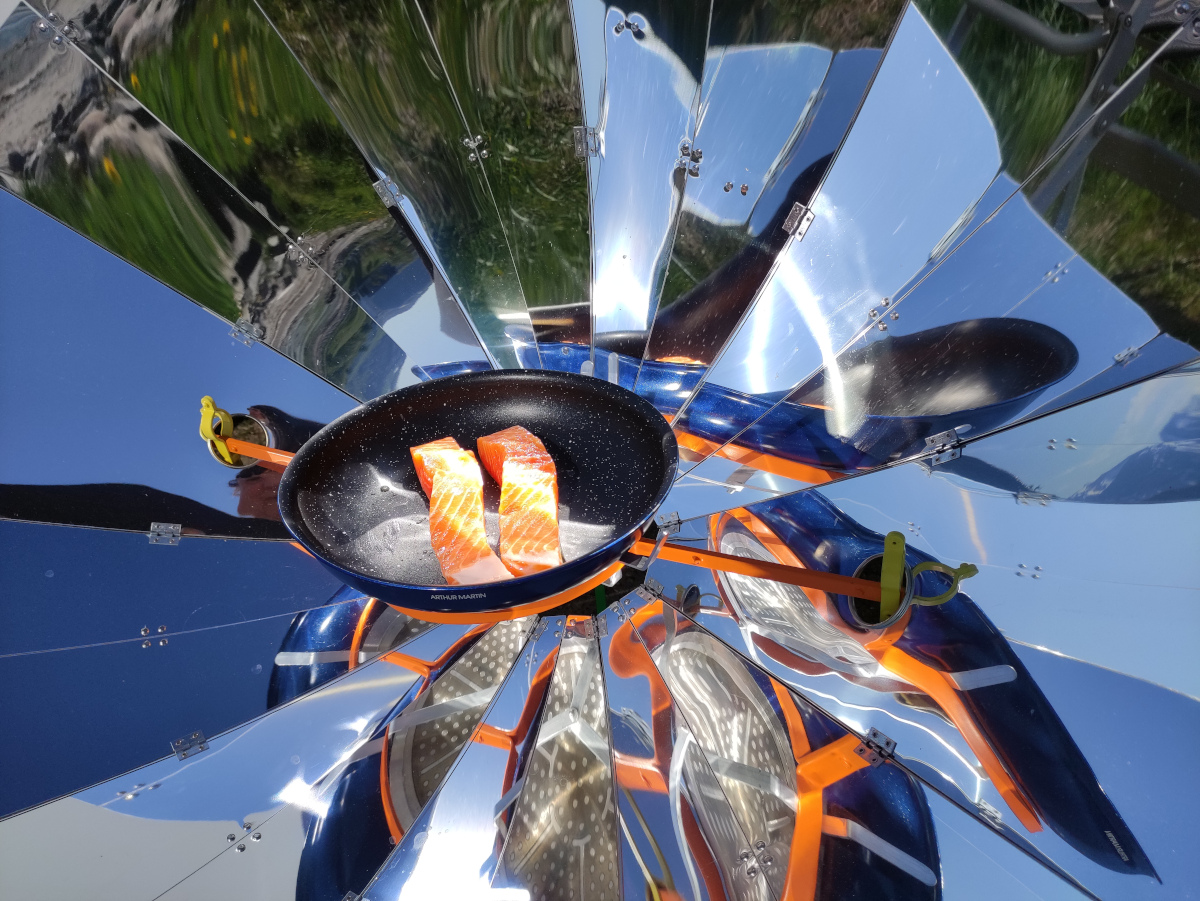 Recette solaire pavés de saumon aux légumes 2