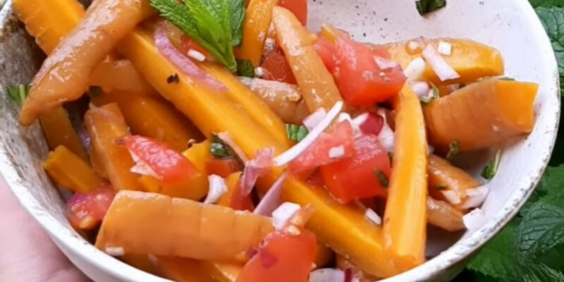 Recette solaire Salade de carottes rôties