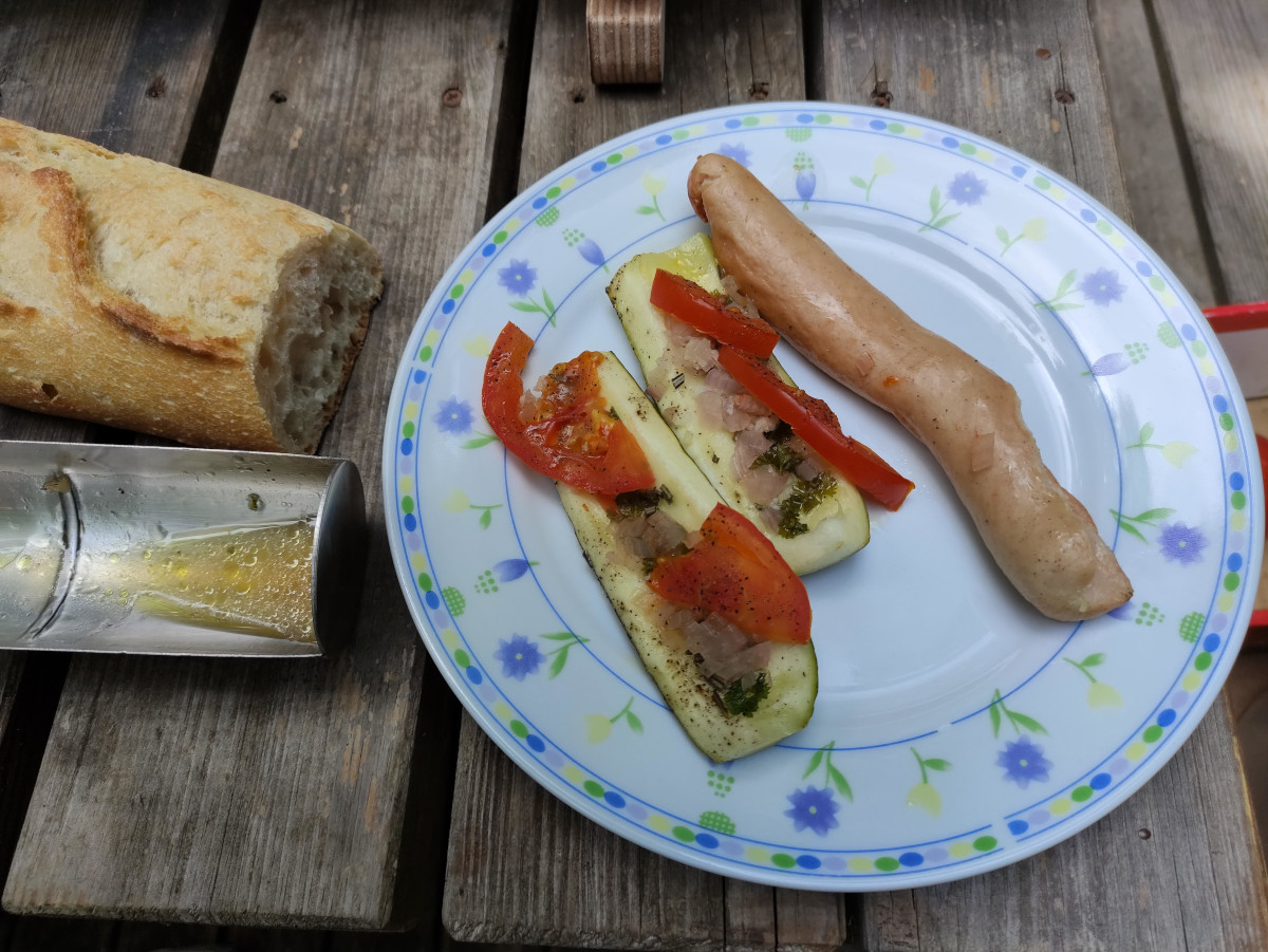 Rezept für gefüllte Zucchini als Vorspeise