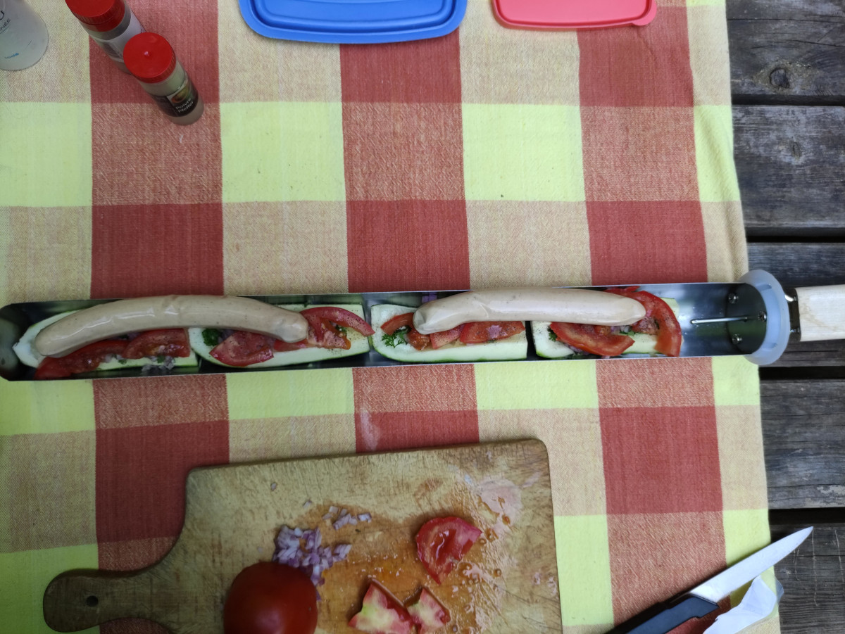 Rezept für gefüllte Zucchini als Vorspeise