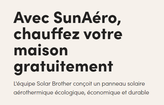 Chauffage solaire econome SunAero