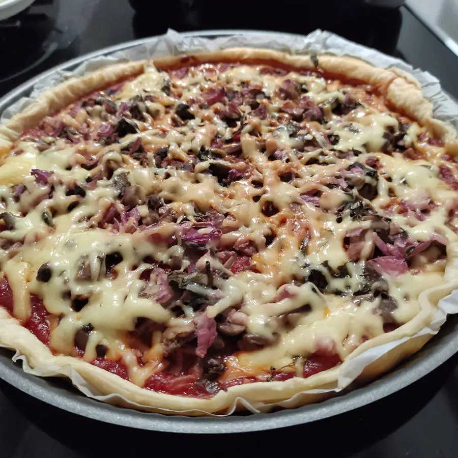 Recette de pizza aux champignons